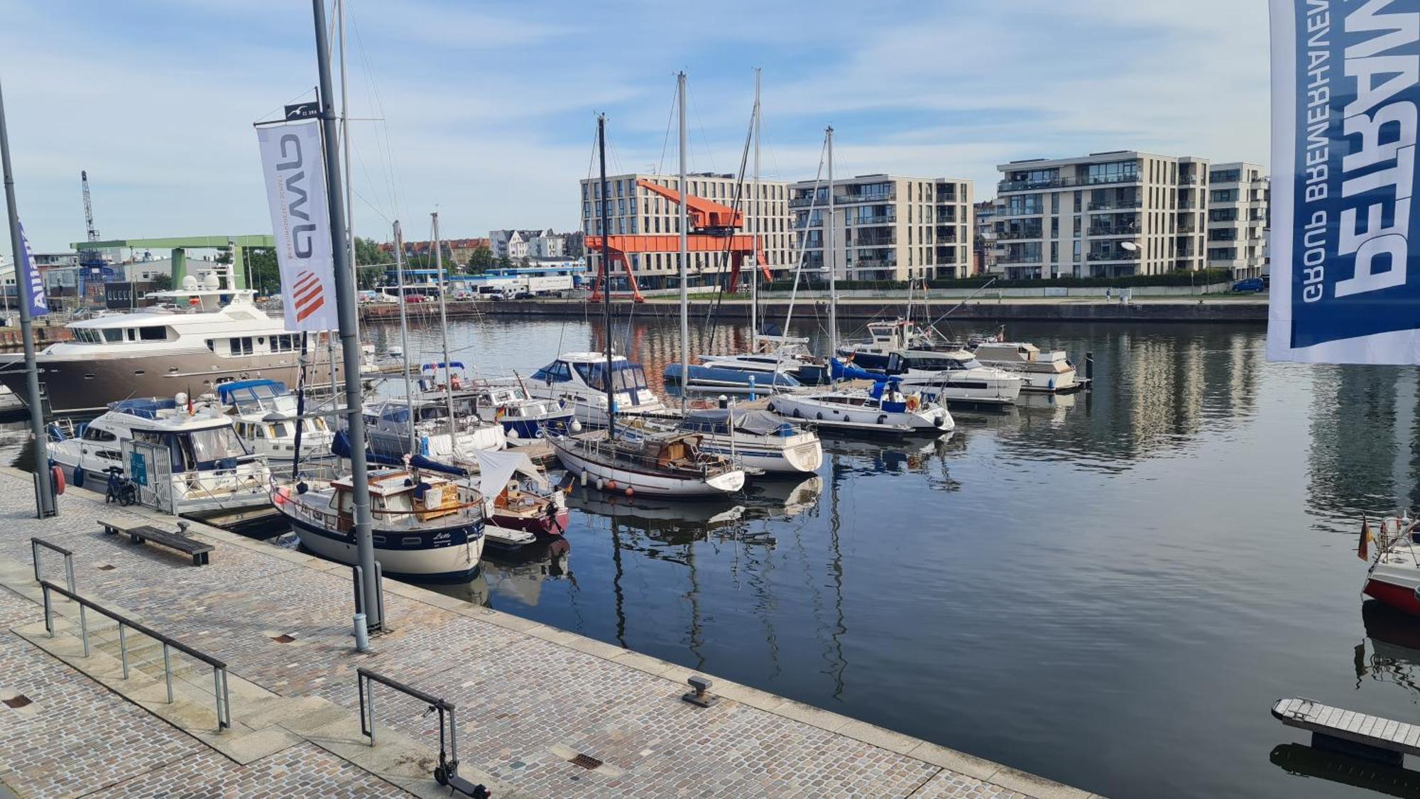 Ferienwohnung Neuer Hafen Marina Bremerhaven Bagian luar foto